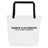 Gods favorite NJ Resident Large Tote Bag